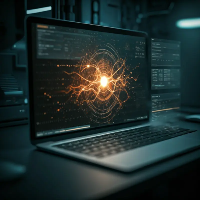 Circuito neuronal de Inteligencia Artificial representando la optimización de procesos para empresas